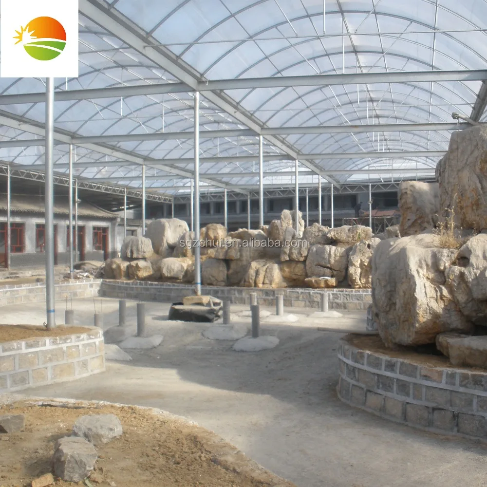 polycarbonate sheet greenhouse for ecological restaurant