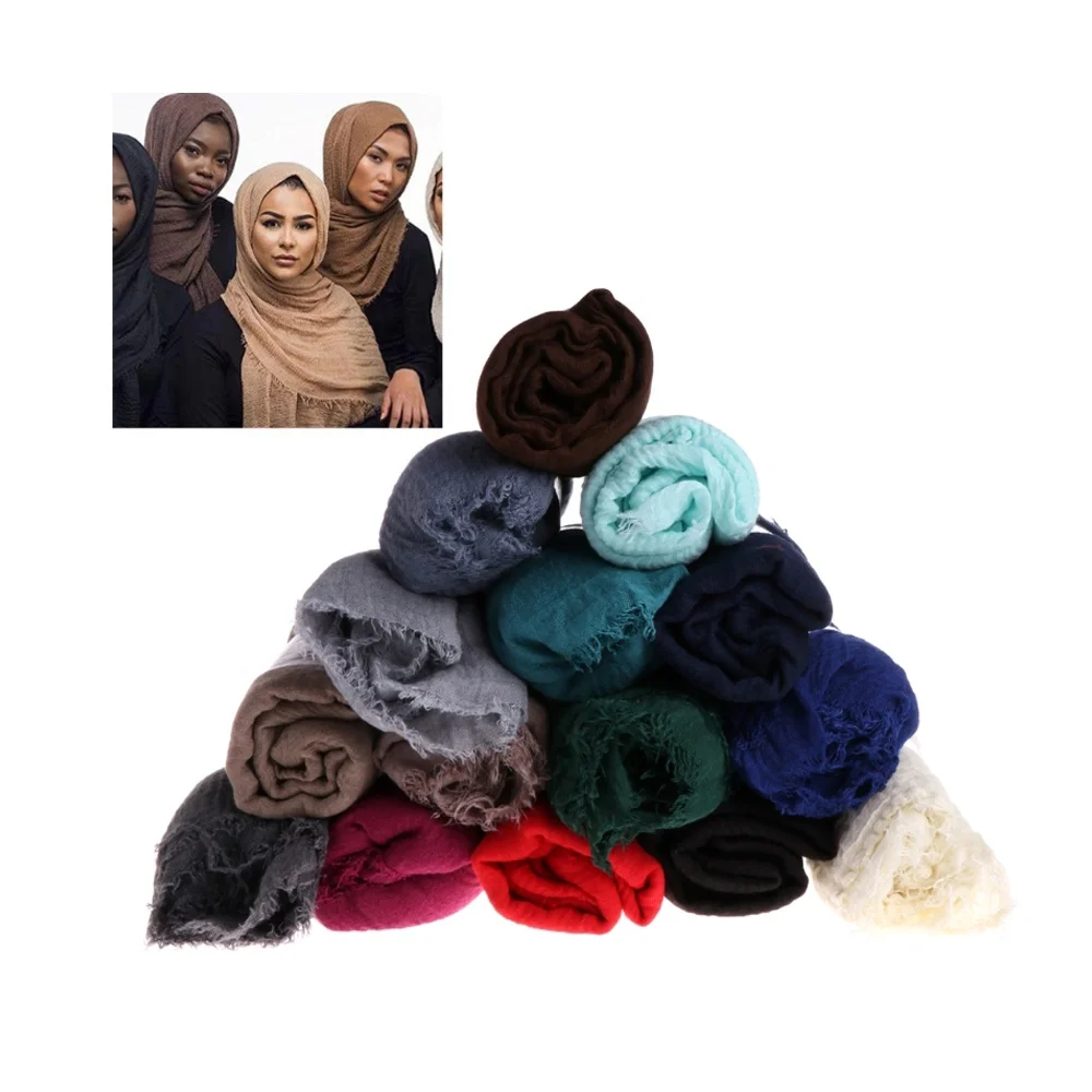 Dernière conception de mode hijab musulman en vente femmes porter tête couverture turc en gros borong châle hijab de mode en stock