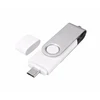 Customized Logo Private Label Plastic Case Swivel Twister Rotated 2 In 1 Otg 8 Gb Container Digital Pendrive
