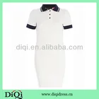OEM style fashion high-end quality white polo shirt dress for women, women clothing,appreal ,clothes