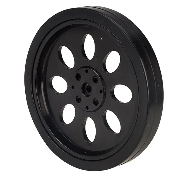 70mm black wheels for 360 servos motor wheel for