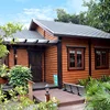 Manufacturer best price russian pine modular cabin homes outdoor duplex living log houses prefabricated wooden house