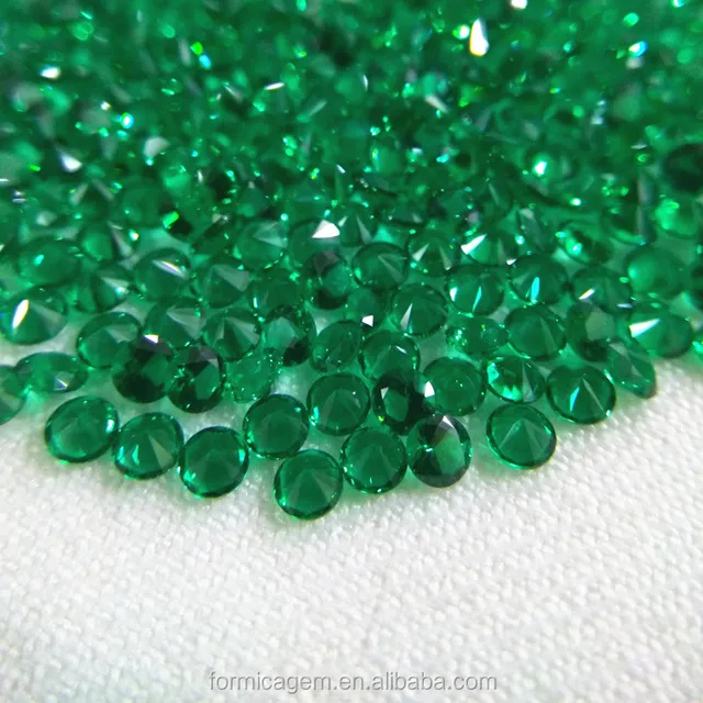 emerald bluish green round loose nanogem/nanocrystal wax casting