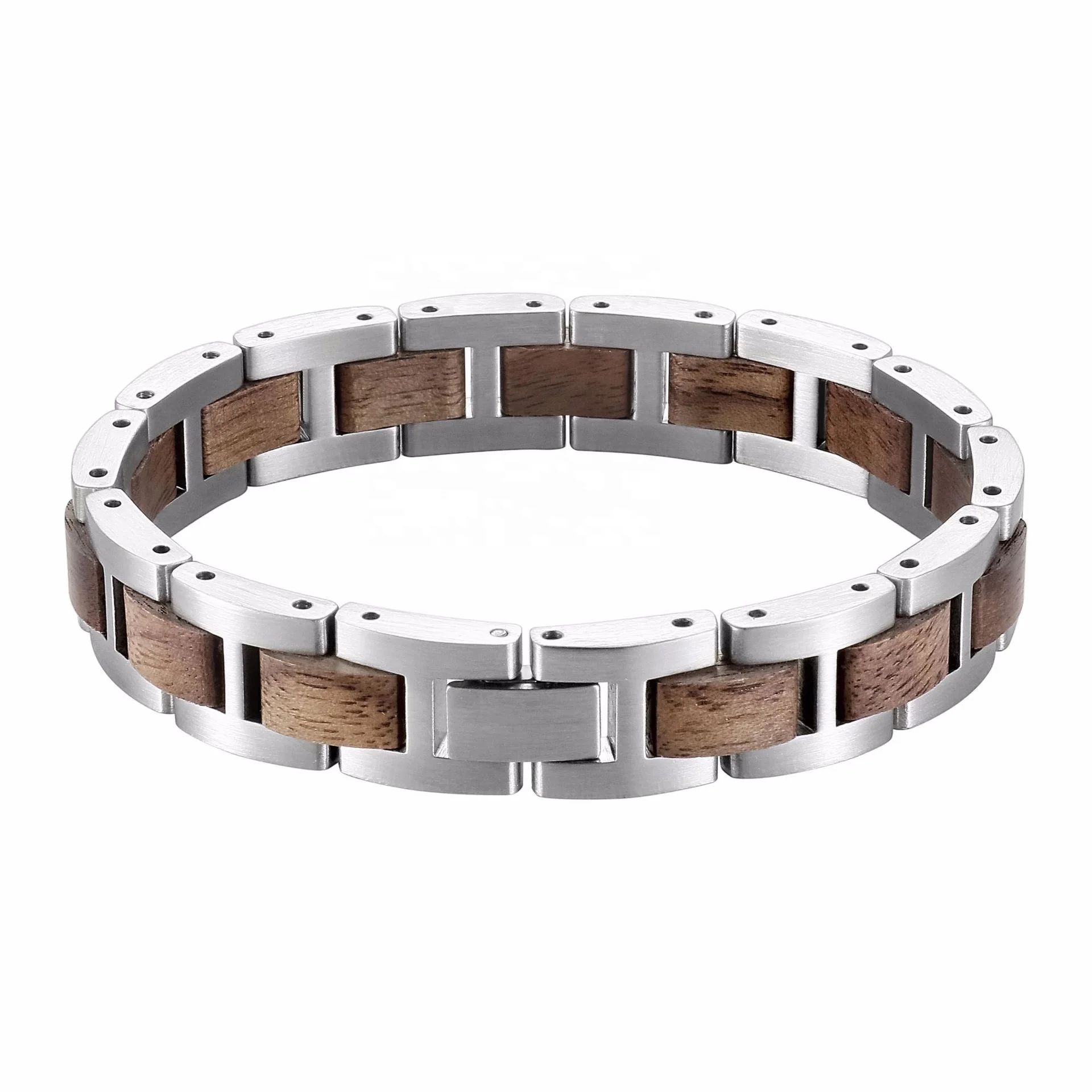 High Quality Eco Handmade Wholesale Custom Mens Steel Wood Bracelet, Natural wood color
High Quality Eco Handmade Wholesale Custom Mens Steel Wood Bracelet, Natural wood color