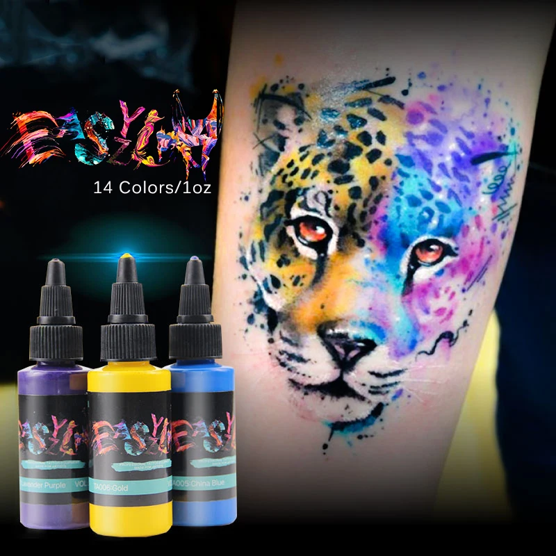 Easyzlm 30ml Original Eco-friendly Harmless Permanent Body Tattoo Ink Set, 14 colors
Easyzlm 30ml Original Eco-friendly Harmless Permanent Body Tattoo Ink Set, 14 colors