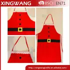 Promotional felt holiday kitchen cheap christmas decorative christmas apron wholesale