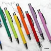 2018 new hot selling promotional metallic pens aluminium pen with Rubber body ballpoint pen