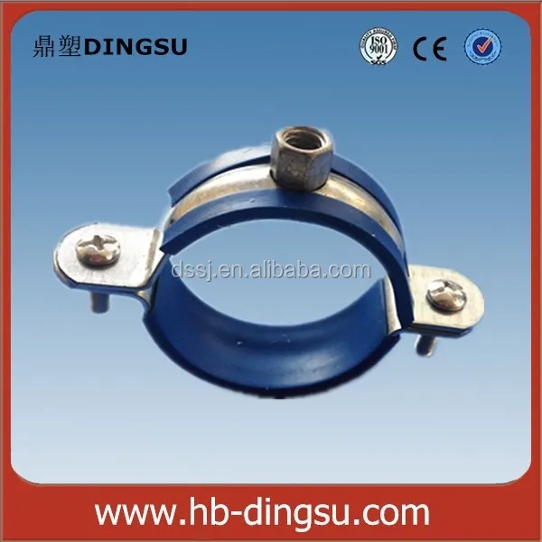 Vertical Wall Mount Heavy Duty Pipe Clamps Fixed With Rubber Support