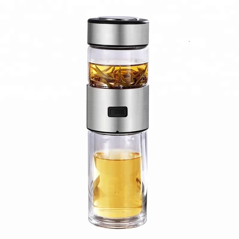 Tea Infuser Glass bottle -Redsalmon Thick Double Wall Glass Tumbler with Stainless Steel Tea Separator 14OZ /Silver, Black;blue;pink
Tea Infuser Glass bottle -Redsalmon Thick Double Wall Glass Tumbler with Stainless Steel Tea Separator 14OZ /Silver, Black;blue;pink