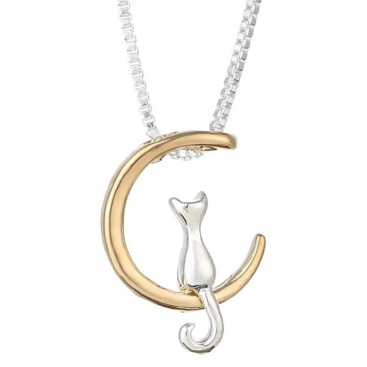 New Arrival Refine Initial Pendant Jewellery Collar Cat Moon Necklace, Silver and gold
New Arrival Refine Initial Pendant Jewellery Collar Cat Moon Necklace, Silver and gold