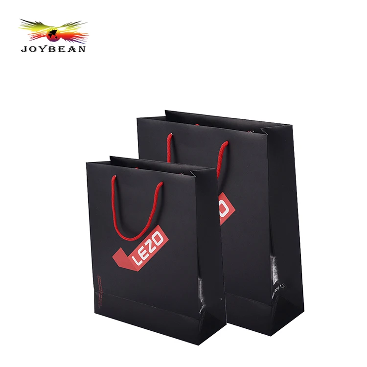 unique design black pp woven handle brown wine bag kraft paper