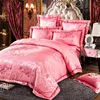 Jacquard satin cotton bed sheets double bed designs bedding sets