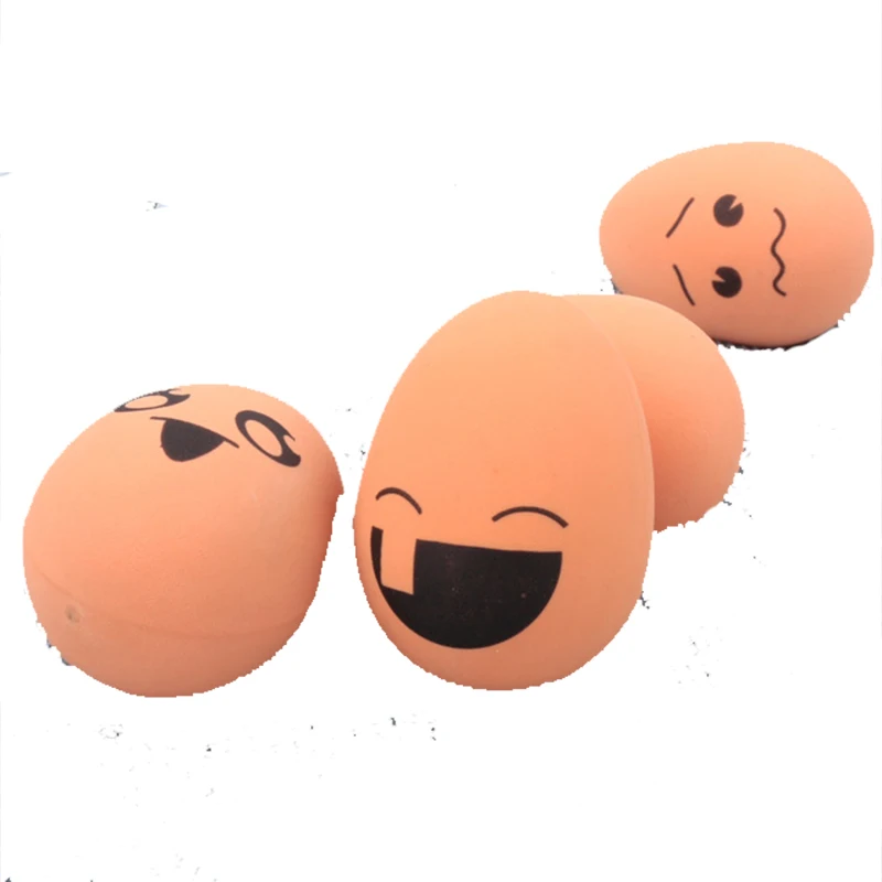OnnPnnQ 1pcs Bouncing Realistic Egg Dog Cat Toy expression Ball Resistant Chew Funny Puppy Training Interactive Pet Supplies6