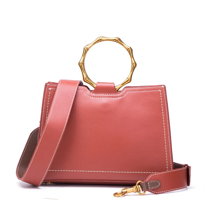 Vintage Retro Big Capacity Genuine Leather Bamboo Metal Handle Ladies Shoulder Bags Women Handbags
Vintage Retro Big Capacity Genuine Leather Bamboo Metal Handle Ladies Shoulder Bags Women Handbags