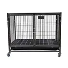 Cheap Modern Designer Custom Heavy Duty Large Outdoor Indoor Used Iron Metal Wire Puppy Dog Kennels Cages with wheels