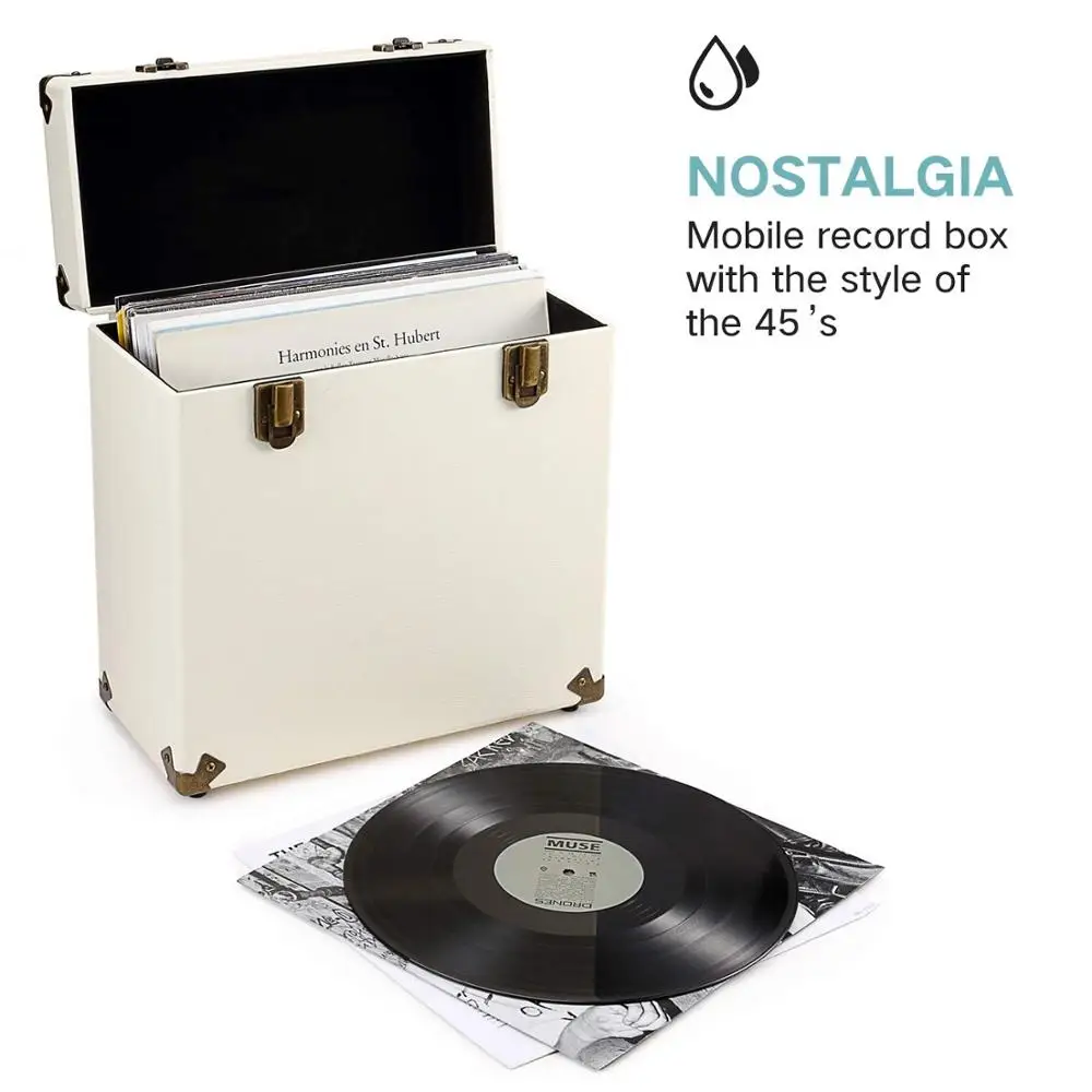 Victorlia Vintage Retro Vinyl Leather Record Storage Carrying Case for 45+ Records (Dust/Scratch Free) - Cream-12Inch
Victorlia Vintage Retro Vinyl Leather Record Storage Carrying Case for 45+ Records (Dust/Scratch Free) - Cream-12Inch