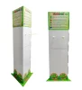 Triangular Prism Shape Paper Counter Display with Peg Hooks