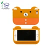 Factory supply lovely animal silicone cell phone case with chain