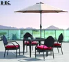 Excellent Quality Table And Chairs Outdoor Patio 4 Pieces Rattan Dining Furniture Set