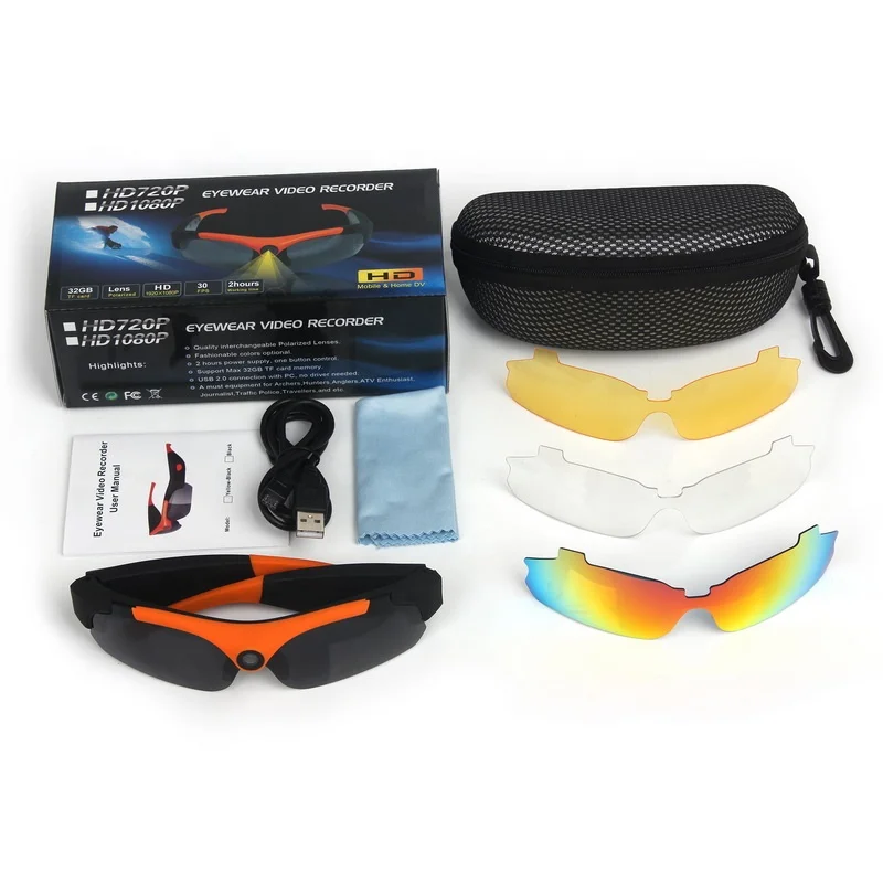 High quality Large Battery 120 degree Wide Angle HD 1080P Sunglasses Video Recorder
High quality Large Battery 120 degree Wide Angle HD 1080P Sunglasses Video Recorder