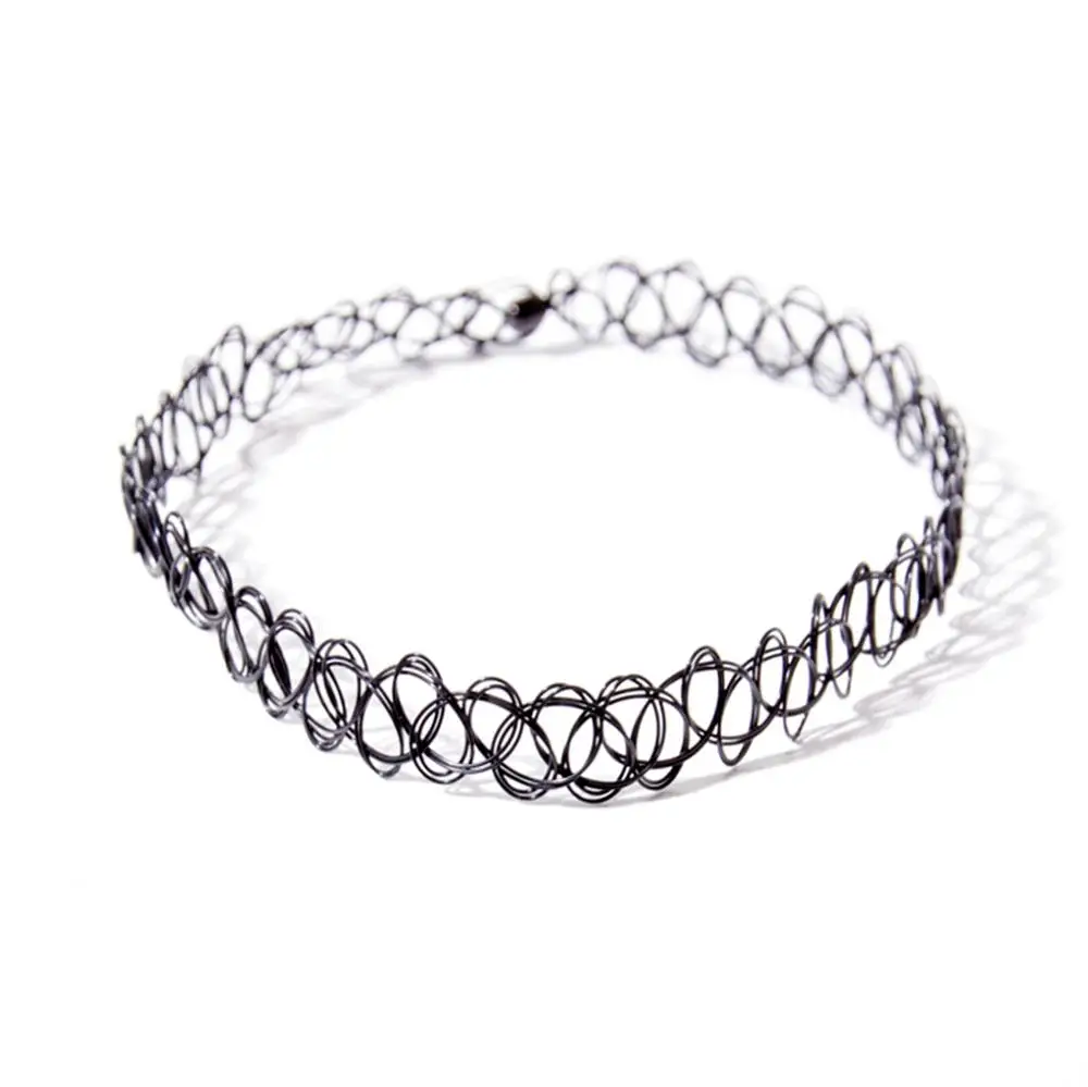 New Black Retro Henna Vintage Elastic Boho 90s Tattoo Choker Stretch Necklace, As picture
New Black Retro Henna Vintage Elastic Boho 90s Tattoo Choker Stretch Necklace, As picture