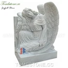 White Marble Angel Headstone for sale baby angel tombstone