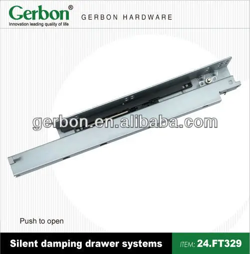push to open full extension Concealed Drawer Slide
