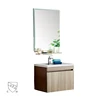 Pakistan popular Modern design DTC accessory ceramic basin wall plywood wooden corner Vanity bathroom cabinet with mirror