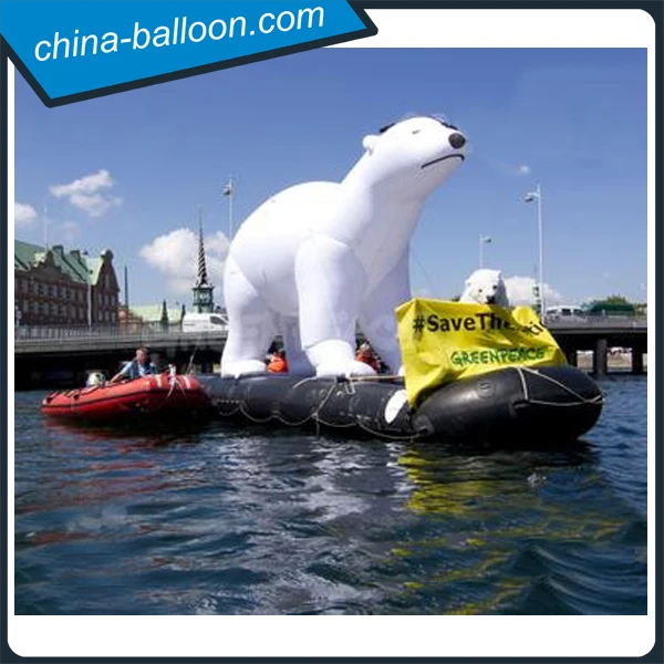 large inflatable polar bear