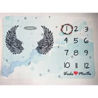 Custom Newborn Cartoon Cute Soft Organic Cotton Baby Milestone Blanket