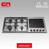 Convenient 5 burner steel panel gas cooker burner cover/ new style gas hob with ceramic hotplate
