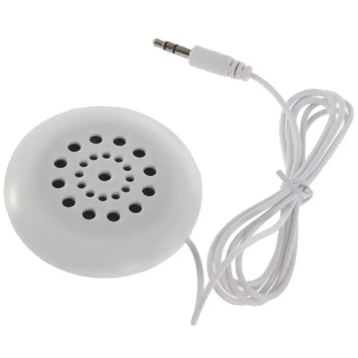 Mini White 3.5mm Pillow Speaker Portable Speaker For MP3 MP4 Player iPod