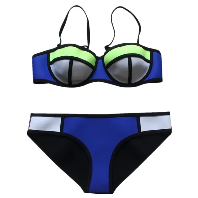 material lady sexy steel to protect bikini rubber swimsuits