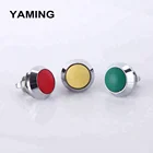 Metal Button Switch 12mm Waterproof Small-sized Round Miniature Button Reset Circle Head Switching 1NO 1NC screw terminal