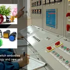 mini 220vac 230v red emergency flashy indicator light and high frequency discontinuous sound buzzer
