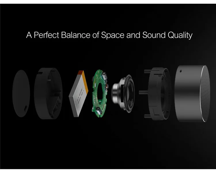 Xiaomi Mi Portable Speaker Built-in Mic 480mAh Battery Aluminium Alloy Body Wireless Mini Mp3 Player - ANKUX.COM