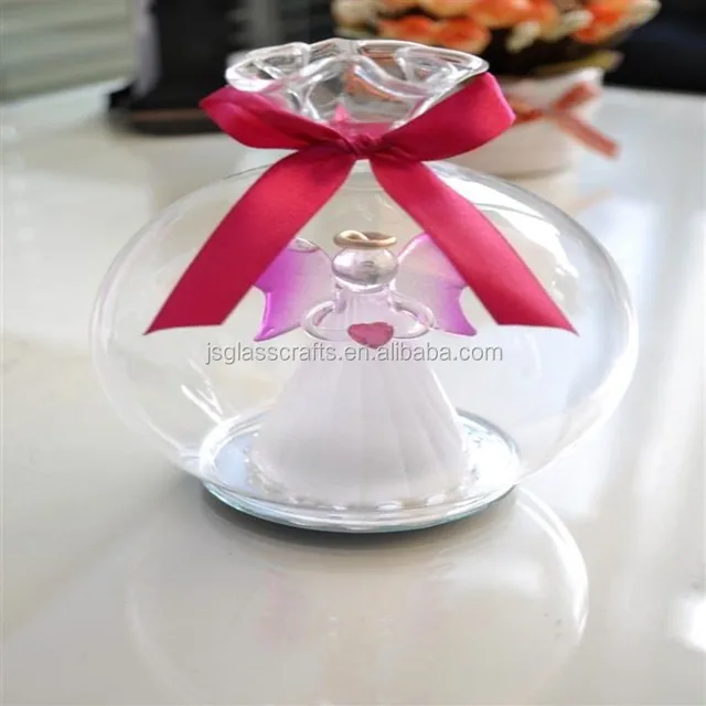 glass ball gift with angel inside