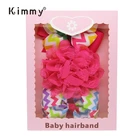 2018 Popular Knit Crochet Headband With RIibbon Flower gift set
