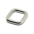 Shiny Silver Color Square Metal Belt Loop Belt Strap D Ring Buckle Slide for Garment Accessories