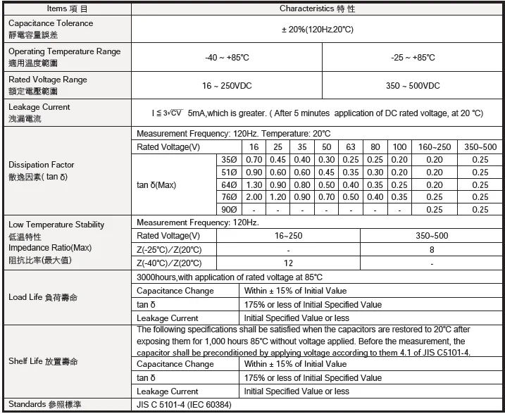 New design LS - 3000H 85C screw terminal type Aluminum Electrolytic capacitor