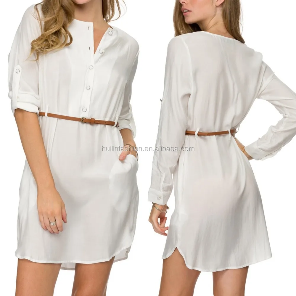 long white shirt dress womens