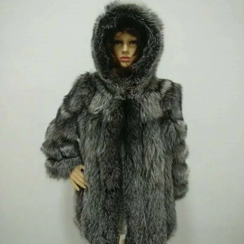 2019 Plus Size Women Hooded Thickening fully Sliver Fox Furcoat Russian Winter fox Fur hooded Coat
2019 Plus Size Women Hooded Thickening fully Sliver Fox Furcoat Russian Winter fox Fur hooded Coat