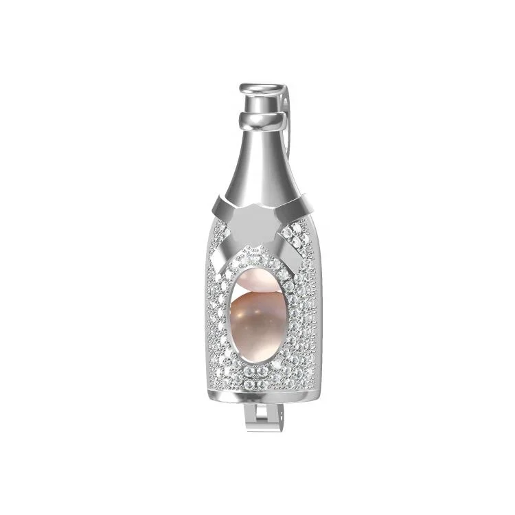 Valentine's Day necklace Champagne Bottle pearl cage pendant 925 sterling silver diamond zircon wine charm pearl cages jewelry
Valentine's Day necklace Champagne Bottle pearl cage pendant 925 sterling silver diamond zircon wine charm pearl cages jewelry