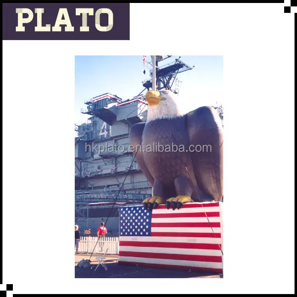 American Flag Bald Eagle Inflatable giant Eagle model Eagle standing on the US Flag