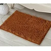 Soft water absorption chenille carpet, red anti slip mat chenille rug ,fabric rubber backed bath mats
