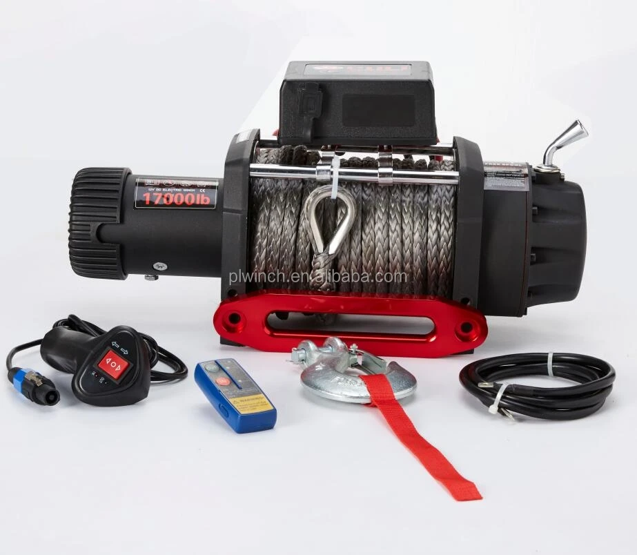heavy duty electric winch 17000lb 8 ton capacity trailer for truck recovery