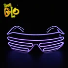 Rave Party Neon EL LED Light Up Shutter Sun Glasses
