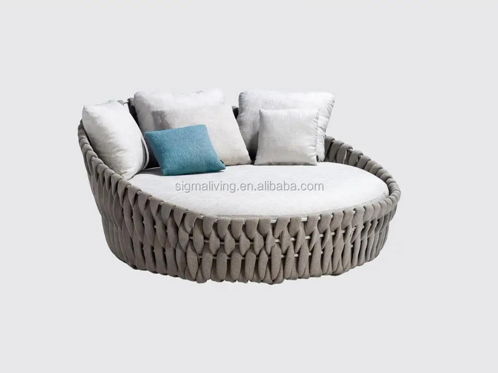 New casual outdoor patio furniture rattan daybed wicker sun lounger