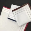 High quality wholesale 100% soft organic cotton woven light grey pocket square custom printed design woven handkerchief for men
