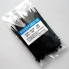 China Supplier Pack of 100 Plastic Zip Ties Black 4.8x300